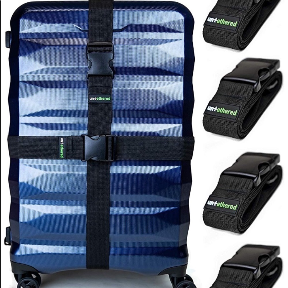 4-Pack Luggage Straps |Keep Your Suitcase Secure